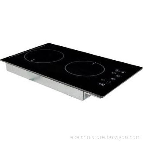 Built In Double Burner Electric Ceramic Cooktop , Infrared